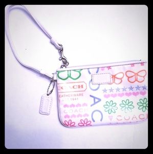 Coach Leatherware Graffiti Wristlet